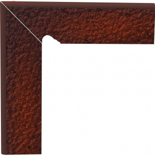 Клинкерная плитка Ceramika Paradyz Cloud Brown Duro цоколь (8,1х30) двухэлементный левый